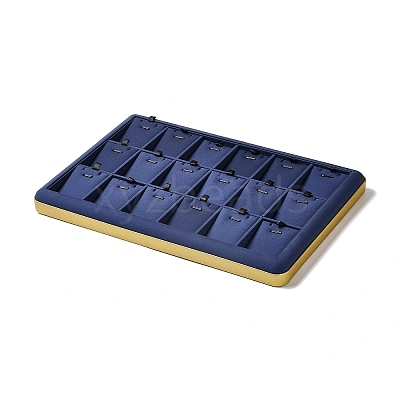 18-Slot PU Leather Pendant Necklace Display Tray Stands VBOX-C003-05B-1