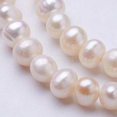 Natural Cultured Freshwater Pearl Beads Strands PEAR-F004-08-01-1