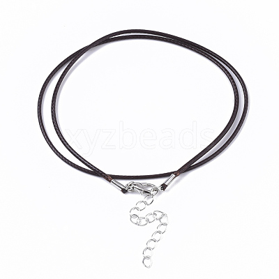 Waxed Cotton Cord Necklace Making MAK-S032-1.5mm-B02-1