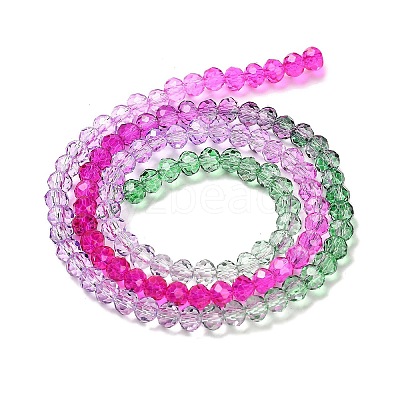 Transparent Painted Glass Beads Strands X1-DGLA-A034-T3mm-A06-1