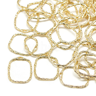 Brass Open Back Bezel Pendants KK-N200-042-1
