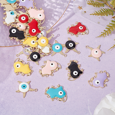 Alloy Enamel Pendants ENAM-AR0001-02-NR-1