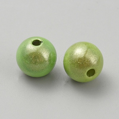 Matte Spray Painted Acrylic Beads OACR-TAC0001-13D-1