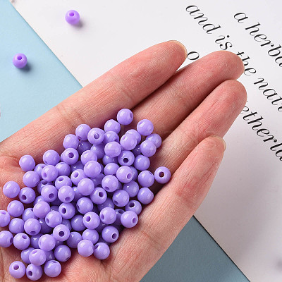Opaque Acrylic Beads X-MACR-S370-C6mm-A32-1