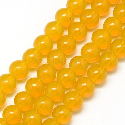 Baking Paint Glass Beads Strands DGLA-Q023-6mm-DB29-1