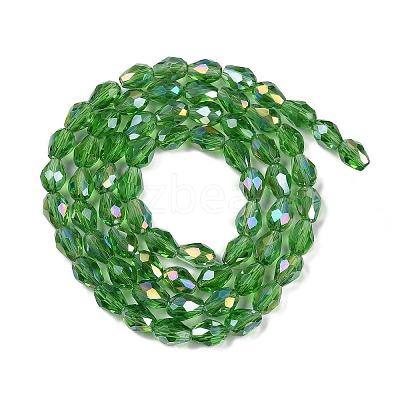 Transparent Electroplate Glass Beads Strands EGLA-N013-T10mm-B14-1