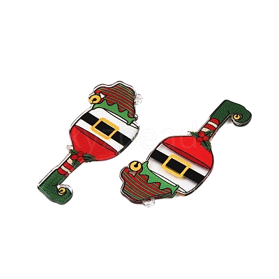Christmas Theme Printing Acrylic Pendants BACR-N002-01H-1
