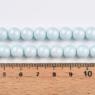 Baking Paint Pearlized Glass Pearl Bead Strands HY-N002-8mm-B01-1