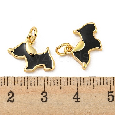 Brass Enamel Charms X-KK-E093-01G-02-1
