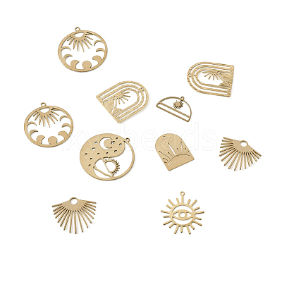 14Pcs 7 Style Brass Charms KK-PJ0001-26-1