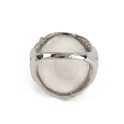 Half Round Natural Shell Finger Rings RJEW-P128-05P-1
