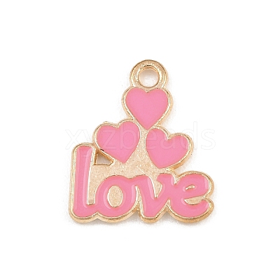 Valentine's Day Alloy Enamel Pendants ENAM-I084-01KCG-25-1