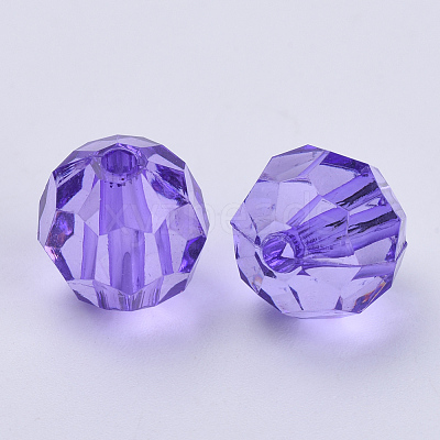 Transparent Acrylic Beads X-TACR-Q257-6mm-V50-1