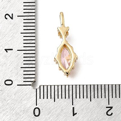 Brass Glass Pendants KK-U061-20G-05-1