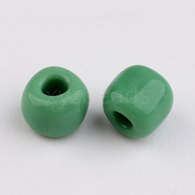 6/0 Opaque Colours Round Glass Seed Beads X-SEED-A010-4mm-47-1