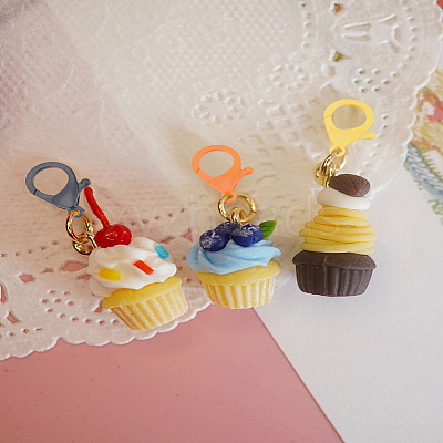 80Pcs 10 Colors Plastic Lobster Claw Clasps KY-LP0001-06-1