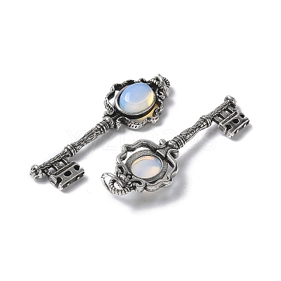 Key Brass Opalite Big Pendants KK-D361-01AS-22-1