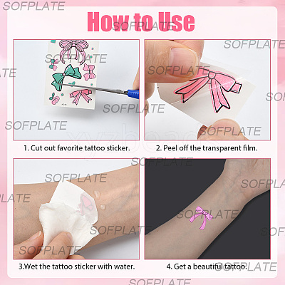 20 Sheets Luminous Water Proof Removable Temporary Tattoos Stickers AJEW-SP0002-81A-1