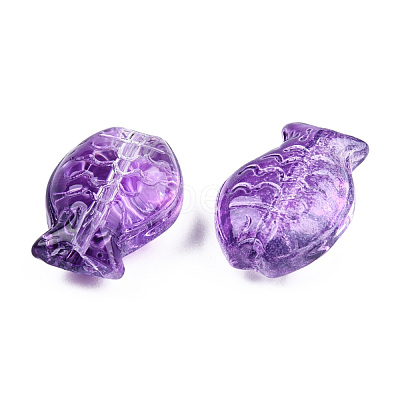 Transparent Spray Painted Glass Beads GLAA-N035-024-C01-1