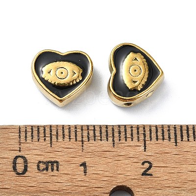 Ion Plating(IP) 304 Stainless Steel Enamel Beads STAS-Q318-11B-1