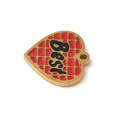 304 Stainless Steel Enamel Charms LS-STAS-P388-19C-G-1