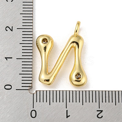 Rack Plating Brass Micro Pave Cubic Zirconia Pendants KK-A200-24G-N-1