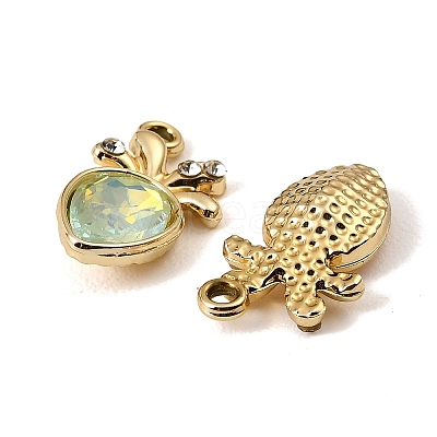 UV Plating Alloy Glass Pendants FIND-K032-32G-1