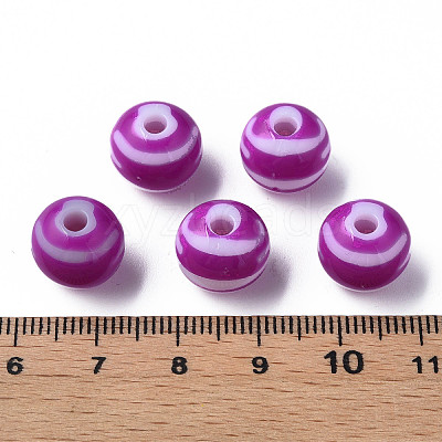 Opaque Striped Acrylic Beads LS-MACR-S373-27A-02-1