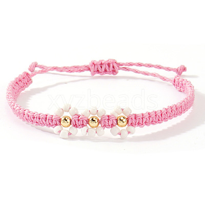 Glass Seed Beaded Braided Bead Beacelets BY5894-2-1