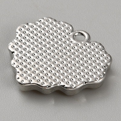 White Series Love Bow Alloy Acrylic Pendant PALLOY-WH0115-01P-03-1
