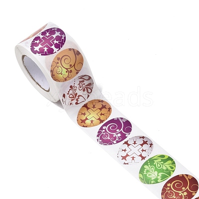 9 Patterns Easter Theme Self Adhesive Paper Sticker Rolls DIY-C060-02C-1