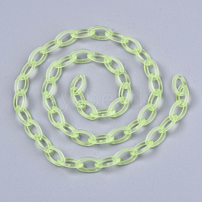Handmade Transparent ABS Plastic Cable Chains X-KY-S166-001G-1