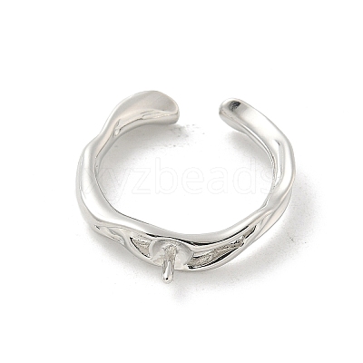 Brass Cup Peg Open Cuff Ring Settings KK-G518-08P-03-1