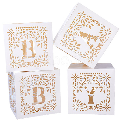 4Pcs Paper with PET Storage Boxes CON-WH0095-192-1