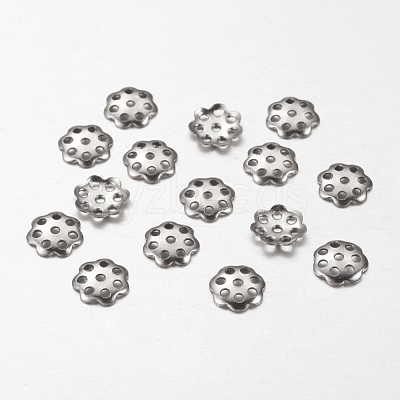 Tarnish Resistant 304 Stainless Steel Bead Caps X-STAS-I009-03-1