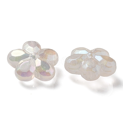 UV Plating Luminous Transparent Acrylic Beads OACR-P010-16E-1