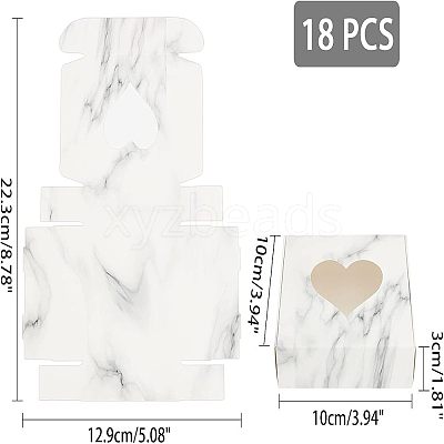 Marble Pattern Paper Cardboard Jewelry Boxes CON-FH0001-27-1