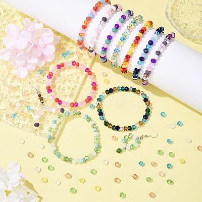 7 Strands 7 Styles Electroplate Glass Beads Strands EGLA-YW0003-94A-1