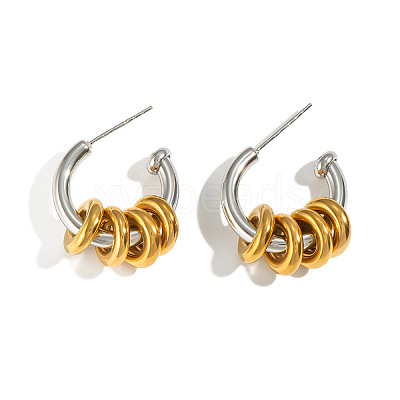 304 Stainless Steel Stud Earrings for Women JZ7724-2-1