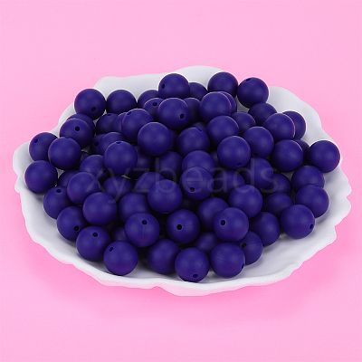 Round Silicone Focal Beads SI-JX0046A-02-1