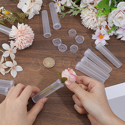 50Pcs Column Plastic Floral Water Tubes for Flower Arrangements AJEW-GF0014-22-1