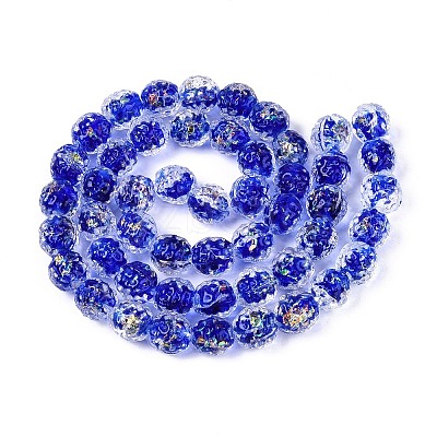 Handmade Foil Glass Beads FOIL-N029-10B-1
