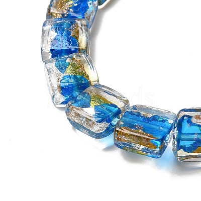 Handmade Gold Foil and Silver Foil Lampwork Beads FOIL-C001-01A-08-1