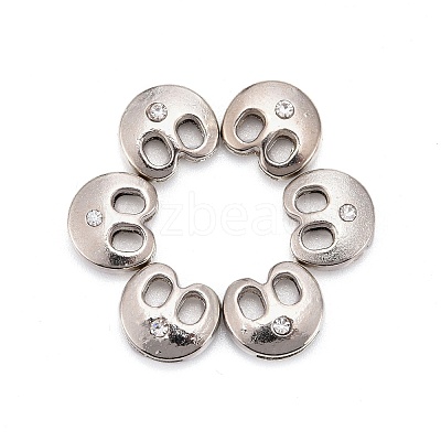Letter Slider Beads for Watch Band Bracelet Making X-ALRI-O012-B-NR-1