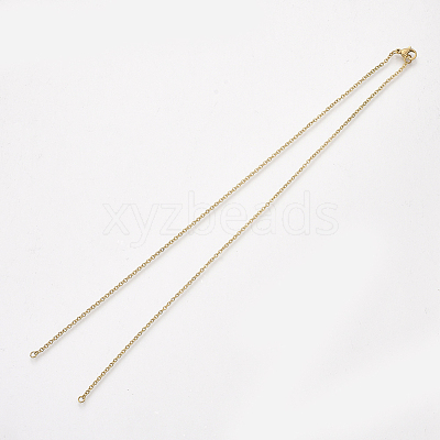 304 Stainless Steel Cable Chain Necklace Making STAS-T040-PJ209-2-40-1