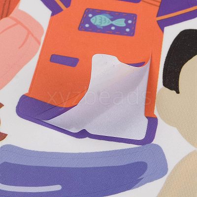8Pcs Paper Scrapbook Stickers DIY-I114-04-1