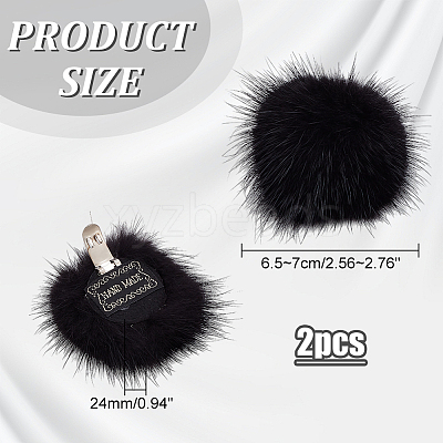 Faux Mink Fur Shoe Decorations AJEW-WH0518-96-1