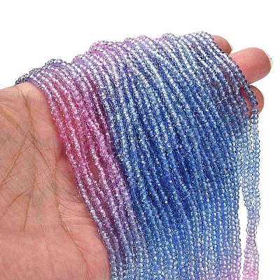 Transparent Painted Glass Beads Strands DGLA-A034-T2mm-A08-1