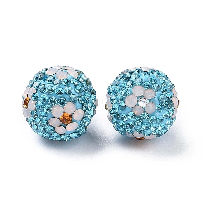 Polymer Clay Rhinestone Beads RB-L029-03G-1