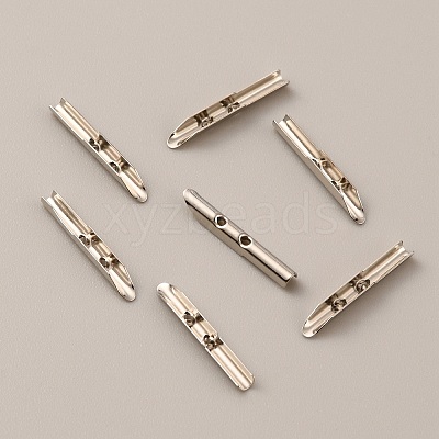500Pcs Brass Folding Crimp Ends KK-WH0058-08B-P-1